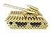 Vicien Creative Gold Bullet Shell Metal Tank-Unique New Model Bullet Shell Casing Shaped Army Tank- Great Decorative Piece Artillery Artwork Metal Model- Home Living/Study Room Decorations Gift