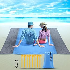 Yosemy Stranddeken picknickdeken 210 x 200 cm/82,7 * 78,7 inch Zandbestendig Extra Grote Waterdichte Lichtgewicht…