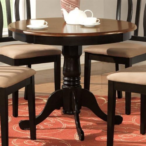 Wooden Imports AD01-T-BL&amp;CH Antique Table 36 in. Round - Black and Cherry