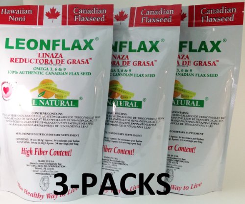 Leonflax Canadian Flaxseed Plus Fat Reducer 18 Oz. 3-PACK Leonflax Canadian Flaxseed Plus Fat Reducer 18 Oz. 3-PACK