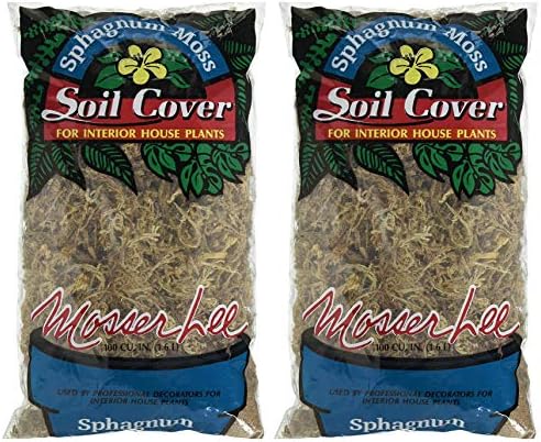 Mosser 0180 Long Fibered Sphagnum Moss, 100-Cubic Inch (Two Pack)