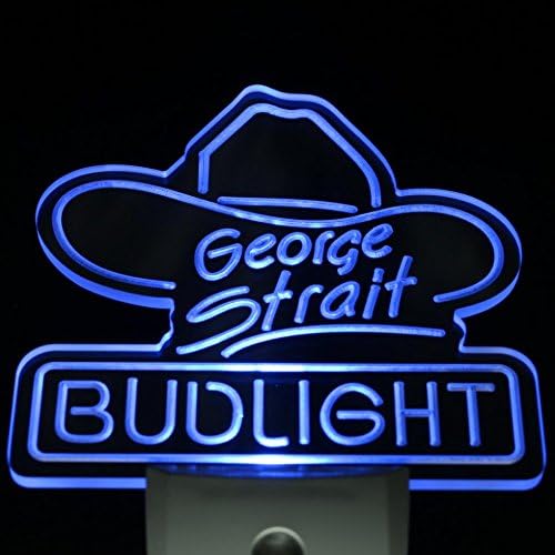 ws0037 Bud Light George Strait Bar Pub Day/ Night Sensor Led Night Light Sign