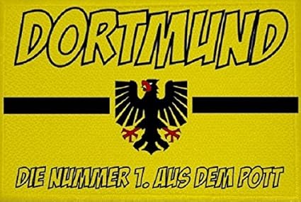 U24 Aufnäher Dortmund Nr. 1 aus dem Pott Fahne Flagge Aufbügler Patch 9 x 6 cm