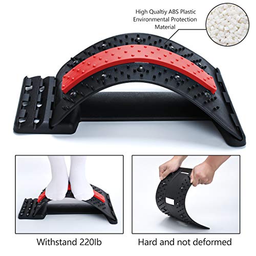 Back Stretcher Pain Relief Stretching Device - Adjustable Lower Back Lumbar Massager with Magnetic Acupuncture… - Image 3