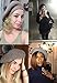 Women Wool Beret - Real Silver Fox Fur Pom Pom Beanies Winter Knit Cashmere Hats (Soft Grey)