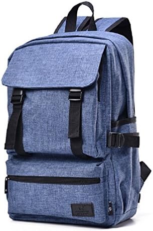 Retro Bookbag Lightweight College Backpack Oxford Bookbag Shoulder Bag Outdoor Daypack Fits up to 16.5 Inch Laptop(Blue)