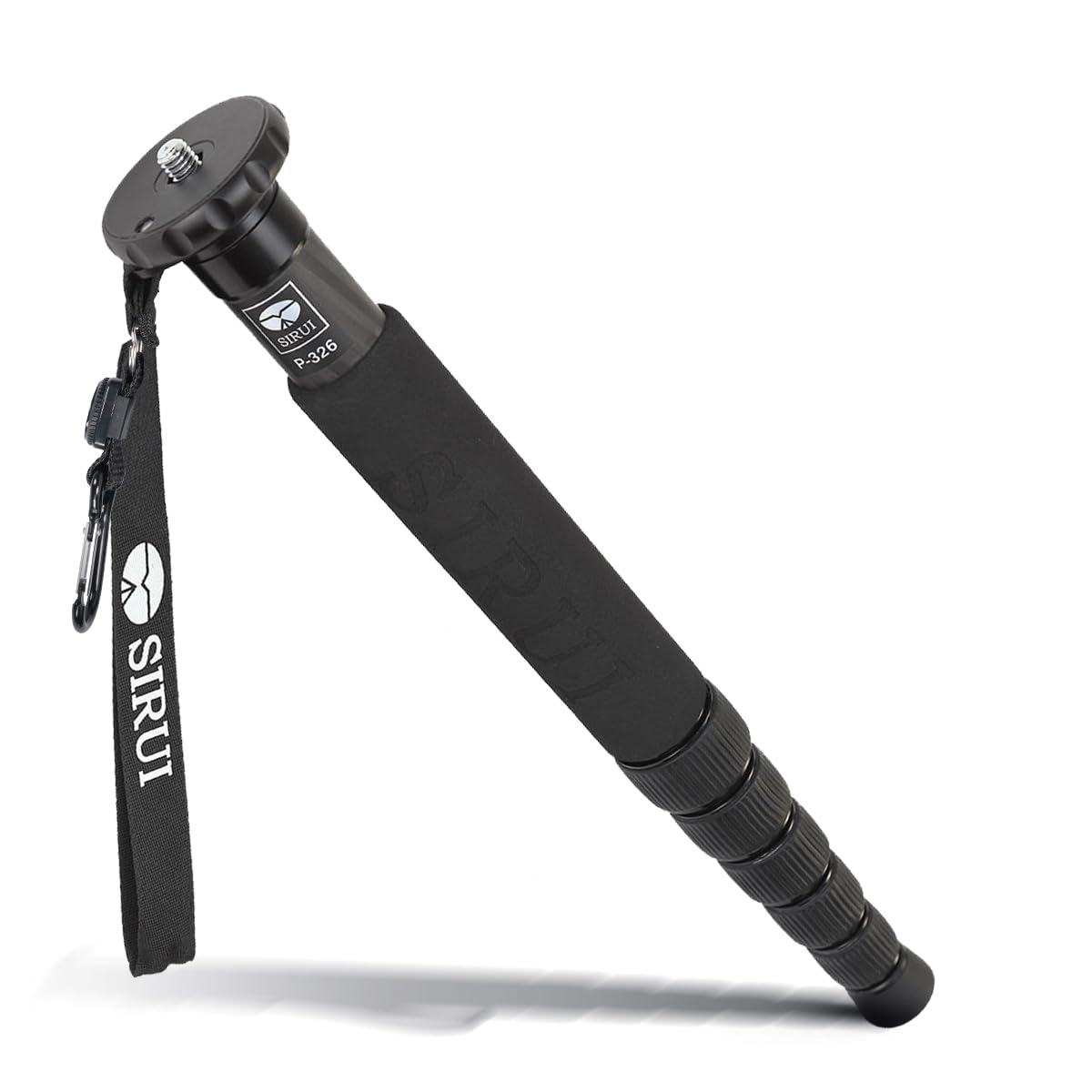 SIRUI Monopod for Camera P-326, Lightweight Carbon Fibre Monopod for Photography, 155cm Compact Travel Unipod for DSLR Camera, Portable Selfie Stick with Wrist Strap, Weight 0.45kg, Max Load 10kg