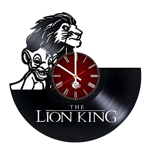 Disney The Lion King Vinyl Record Wall Clock - Get unique kitchen wall decor - Gift ideas for kids, boys, girls - Unique Disney Art - Leave us a feedback and win your custom clock