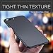 iPhone 8 Plus Case, iPhone 7 Plus Case, HUMIXX Thin Sleek Fully Protective (Naked Phone Texture) Matt Finish Hard Case Cover for iPhone 7 Plus/iPhone 8 Plus[Skin Series](Black)