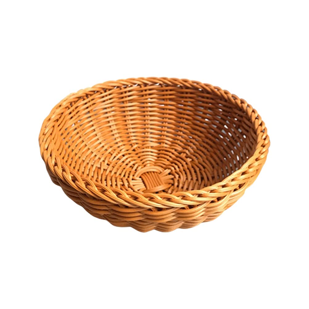 Photo 1 of **** Photos for reference****Ochine Wicker Bread Basket - Small, Round, Willow Handwoven Fruit & Bread Serving Basket
