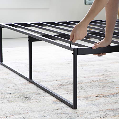 LINENSPA Contemporary Platform King Metal Bed Frame Steel Slats