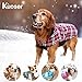 Kuoser Dog Coats Dog Jackets Waterproof Coats for Dogs Windproof Cold Weather Coats Small Medium Large Dog Clothes Reversible British Plaid Dog Sweaters Pets Apparel Winter Vest for Dog Beige S
