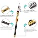 Shelure Telescopic Fishing Rod, Short, Carbon Fibre, Retractable Fishing Pole, Saltwater/ Freshwater, Spinning Poles in Various Sizes