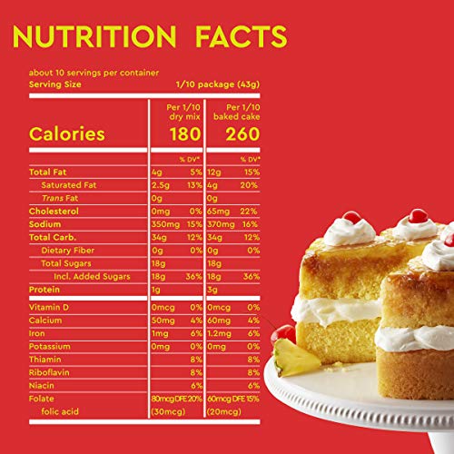 DUNCAN HINES SIGNATURE PERFECTLY MOIST PINEAPPLE SUPREME NATURALLY FLAVORED CAKE MIX 15.25 OUNCE