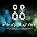 Womens Rhinestone Crystal Wedding Link Bracelet Teardrop Drop Earrings Jewelry Set