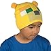 JINX Minecraft Ocelot Face Knit Beanie with Ears (Yellow, One Size)