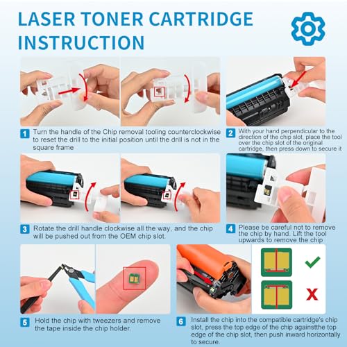 142A W1420A Tóner de Repuesto para HP 142A W1420A Tóner para HP LaserJet Pro M110w M110 M110we MFP M140w M140 M140we M139w M139we M139 (1 Negro, sin Chip)