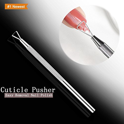Professional Nail Polish Remover Cuticle Pusher Tool Stainless Steel, Triangle Manicure UV Gel Polish Scraper Peeler Rod for Fingernails and Toenails - Thumbnail 7