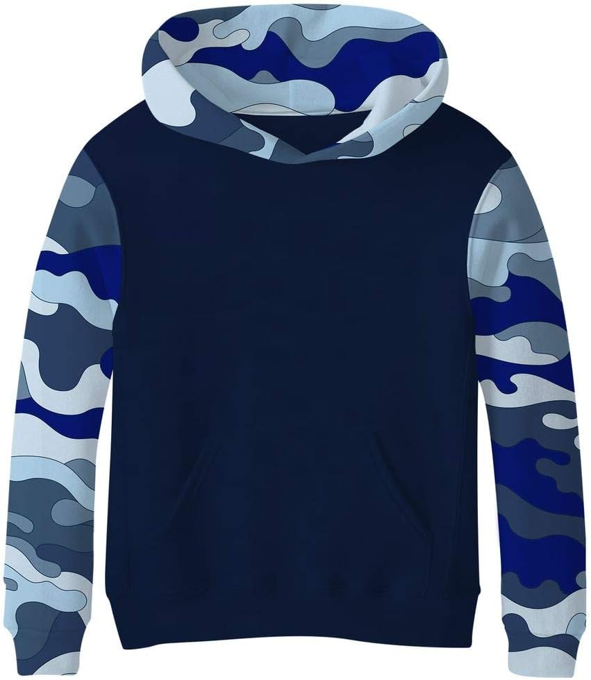 SAYM Teen Boys' Galaxy Fleece Sweatshirts Pocket Pullover Hoodies 4-16Y