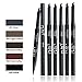 HeyBeauty Eyeliner Eyebrow Pencil Waterproof Automatic Eyebrow Pencil Eyeliner 2 in 1 Makeup Cosmetic Tool, Red Brown-4#