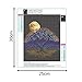 FORESTIME 5D DIY Diamond Painting By Number Kits, Full Square Drill Sky Moon Trees Paintings Pictures Arts Craft for Home Wall Decor (Blue)