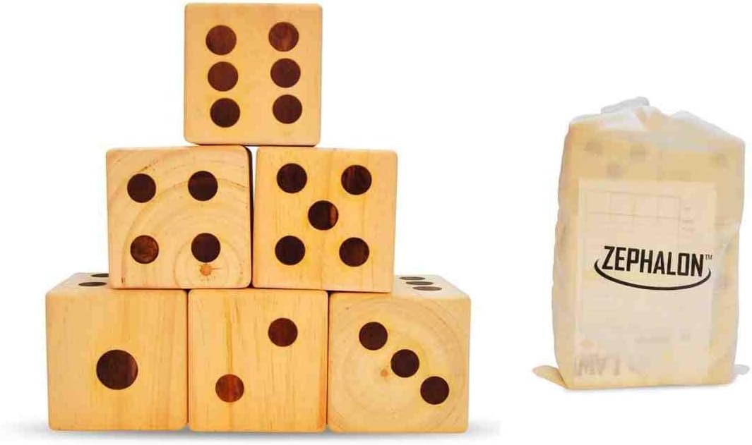 Best Giant Dice-Wooden Set For Yard And Lawn Games