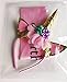 Rhoark Unicorn Headband and Satin Birthday Girl Sash Set (Gold/Pink)