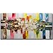 Tiancheng Art, 24X48 Inch Modern Colorful Abstract Painting Acrylic Canvas Hand-Painted Wall Art Frame Canvas Living Room Dining Room Hanging Decorations