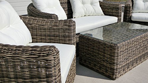 Froschkönig24 Garnitur Polyrattan Cremona Gartenloung Loungemöbel Gartengarnitur – Bild 5