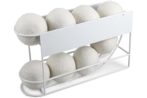 Picowe Large Dryer Ball Organizer Magnetic Storage Bin, Rollable Magnetic Dryer Ball Holder for Laundry Room Organization and Storage to Hold 8 Dryer Balls, Without Balls