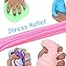 Jumbo Pink Fluffy Floam Slime DIY Kit with Colorful Foam Beads, Easy Bubble Slime Scented Crunchy Slime with Container, Non Sticky Clay Kids Adults Party Toy Favor Birthday Idea for Boys Girls