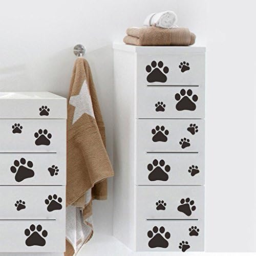 Luxbody(TM) Creative Dog Walking Paw Prints Wall Art Decals Nusery Room Decoration Wall Stickers for Kids Rooms Home Decor