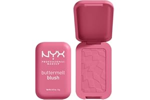 NYX PROFESSIONAL MAKEUP Buttermelt Powder Blush, Fade and Transfer-Resistant Blush, Up to 12HR Make Up Wear, Vegan Formula - For The Butta