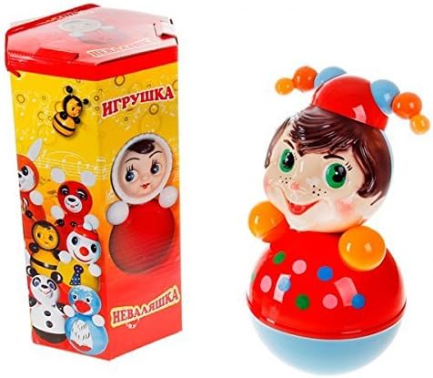 Zavidov Big Size Tumbler Toy, Roly-Poly Baby Toy Nevalyashka Little BOY with Sound,7.8"x7.8"x15.7"
