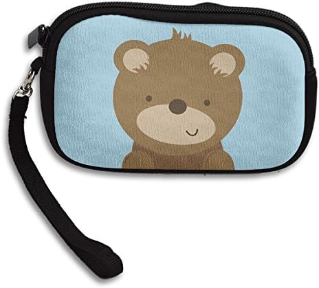 ZGZGZ Womens Girls Bear Head Large Small Wallet Coins Wallet With Zipper