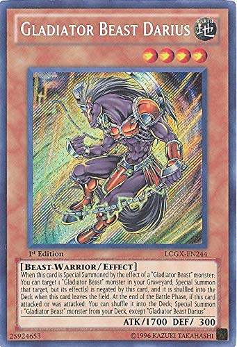 Yu-Gi-Oh! - Gladiator Beast Darius (LCGX-EN244) - Legendary Collection 2 - 1st Edition - Secret Rare