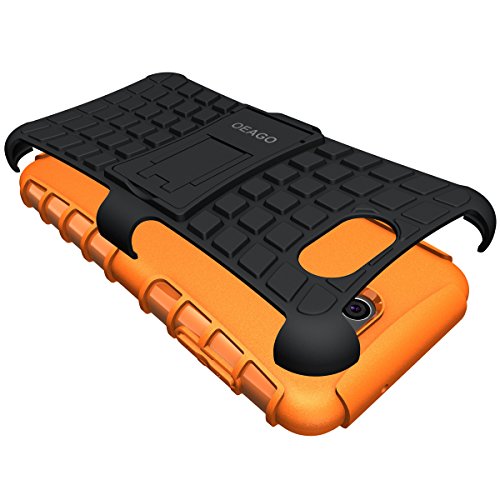 Galaxy J7 V Case, Galaxy J7 Prime Case, Galaxy J7 Perx Case, Galaxy J7 Sky Pro / Galaxy Halo Case, OEAGO Samsung Galaxy J7 2017 Case Tough Rugged Dual Layer Protective Case with Kickstand - Orange - Thumbnail 4