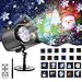 Christmas Projector Lights Outdoor Waterproof Light Projector with LED Ocean Wave and 12 Pattern 2-in-1 with Remote Control Timer Christmas Xmas Party Yard Garden Indoor Decoration(no Batteries)