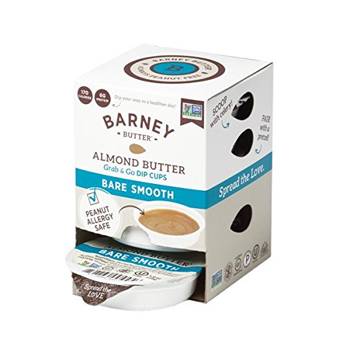 BARNEY BUTTER ALMOND BUTTER BARE SMOOTH DIP CUPS, 1 OUNCE (PACK OF 6)
