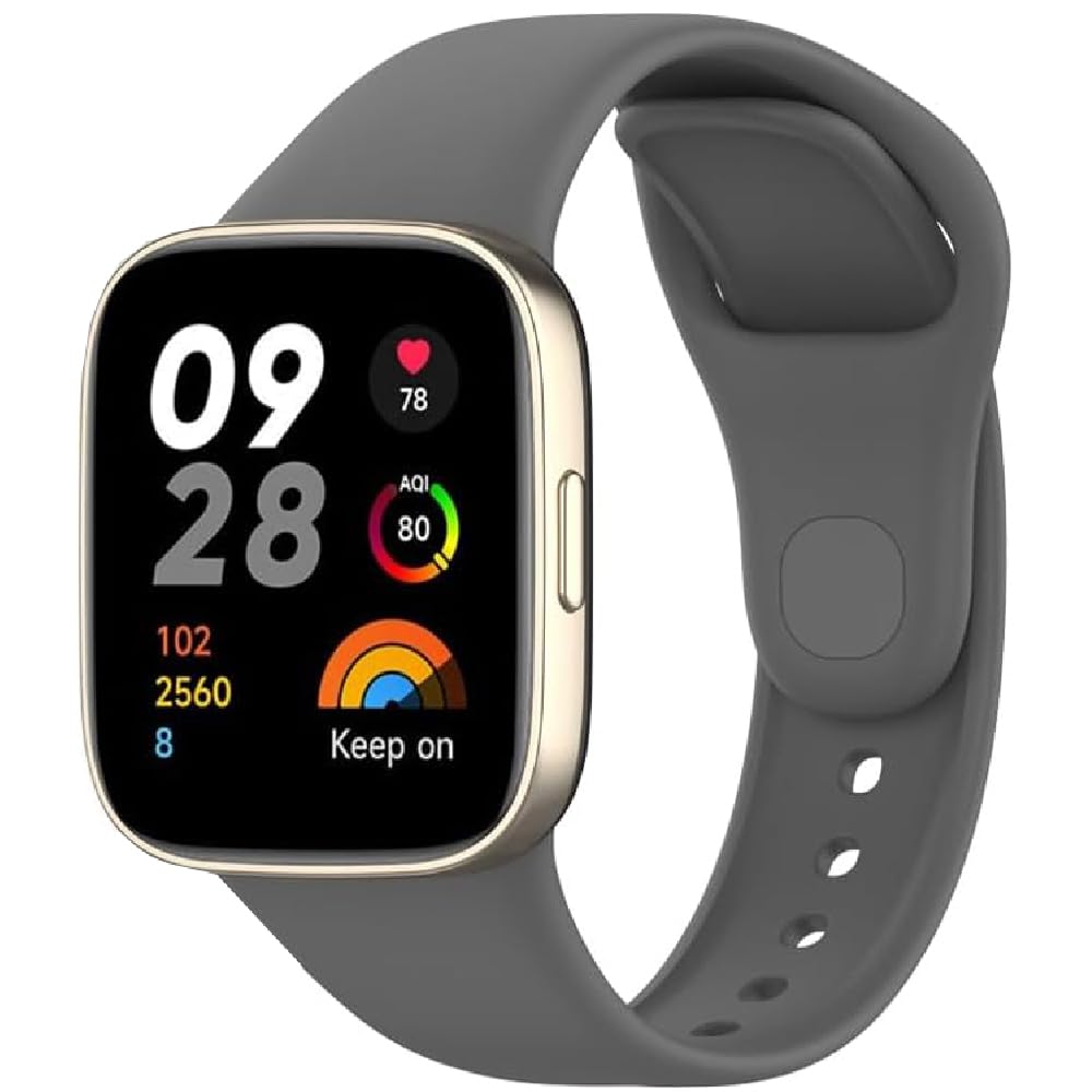 Watch Strap for Redmi Watch 3 Active, Silicone Sport Replacement Bracelet Band for Xiaomi Redmi Watch 3 Active