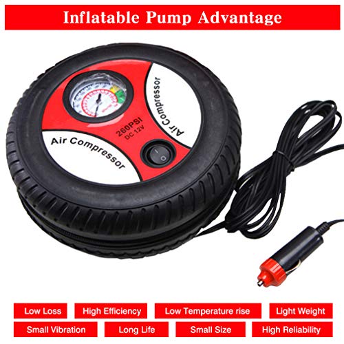Tire Air Compressors & Inflators Portable Car Air Pump 12V DC Compact Tire Inflator Car Inflator for Car, Bicycle, Motorcycle, Balls