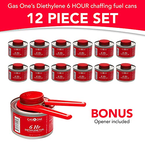 Gas One 12 pack 6 Hour Chafing Fuel Food Warmer for Chafing Dish