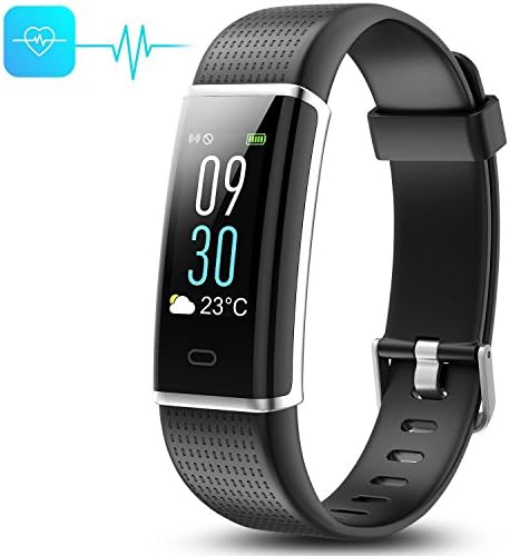 Cood Fitness Tracker, N3 Activity Tracker: Heart Rate and Sleep Monitor, Bluetooth Fitness Wristband Bracelet, Waterproof Smart Wristband for Android & IOS (Black)