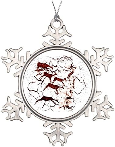 Butter Tisse Tree Branch Decoration Caveman Art Santa Christmas Snowflake Ornaments