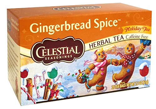 Celestial Seasonings Holiday Herbal Tea, Gingerbread Spice, 20 Count