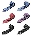 Tiger Mama 6pcs Business Skinny Necktie Tie Mixed Lot - Set 1 (SET-1)