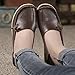 Lucksender Womens Soft Leather Comfort Driving Loafers Shoes 9B(M) US Coffee
