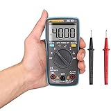 DKMHA Auto Ranging Digital Multimeter, 4000 Counts Electronic Volt Amp Ohm Meter with Diode and Continuity Test, Backlight LCD Display