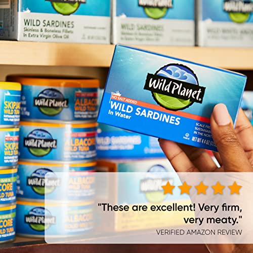 Wild Wild Sardines in Water, No Salt Added, Tinned FIsh