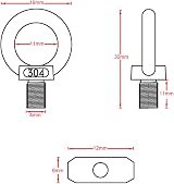 JUTTAUTO 4Pcs Awning Rail Stoppers 6mm 304 Stainless Steel Caravan Campervan view 2